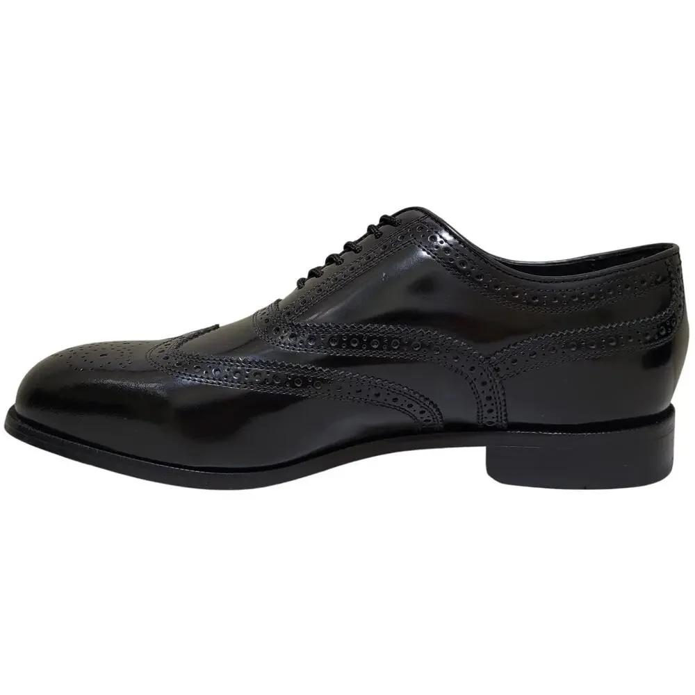 Florsheim Men Lexington Wingtip Brogue Oxfords Size US 9.5EEE Black Leather